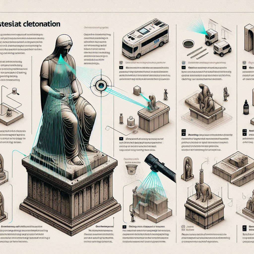Reinigung von Denkmälern und Statue mit Laser: Erhaltung der künstlerischen Integrität